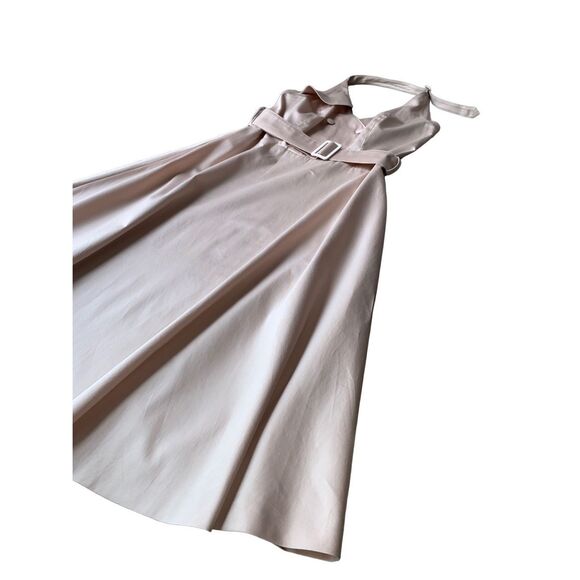 Burberry Vintage Pink Double Breasted Halter Top A-Line Dress - Picture 7 of 13